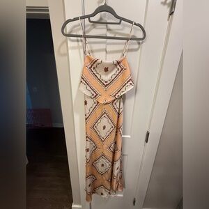 Forever 21 Strapless Peach and Cream Dress